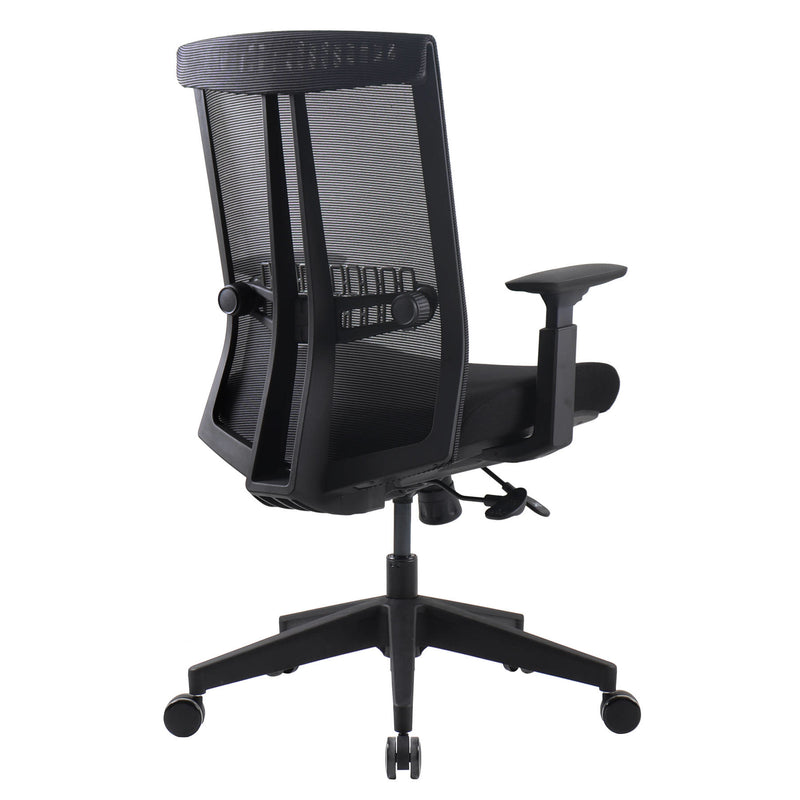 ZURI Black Upholstered-Seat Task Chair