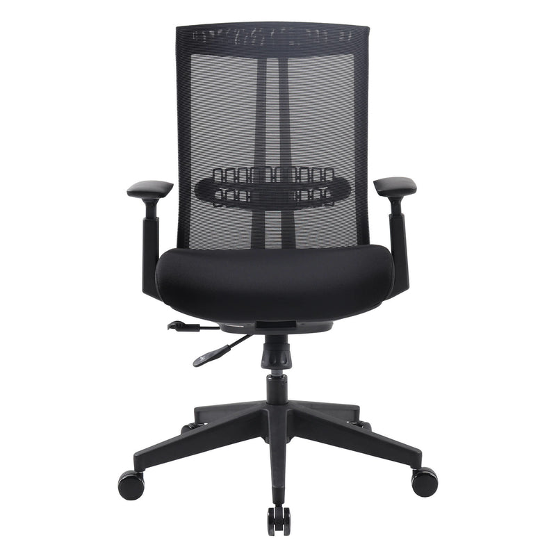 ZURI Black Upholstered-Seat Task Chair