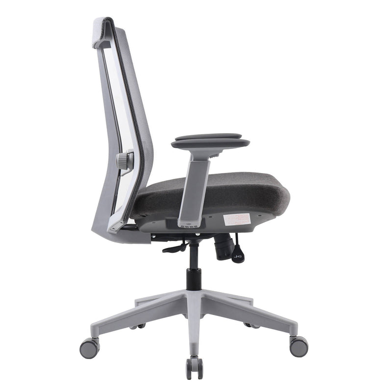 ZURI Grey Upholstered-Seat Task Chair